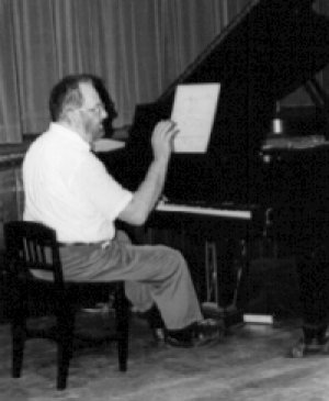 William Harris at the piano
