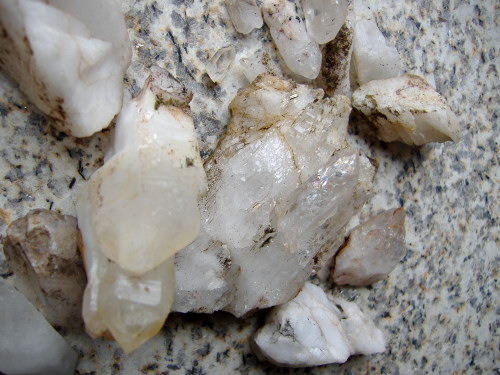 Quartz crystals from the quarry