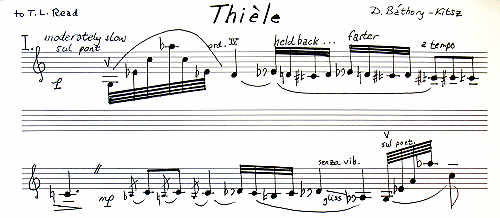 The first page of Thile for solo violin notates quite a bit