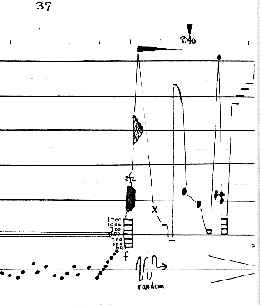 Cue 37 in Composition for Tape and Soloists
