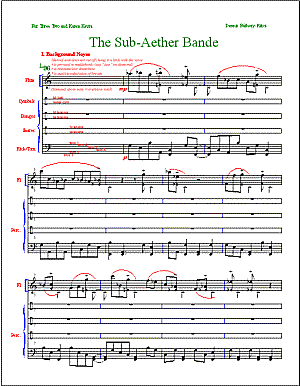 Sub-Aether Bande Flute/Percussion Score Page
