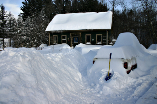 House in snow