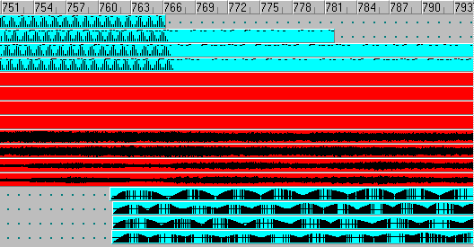 Piano Roll Display of Notation from Detritus of Mating