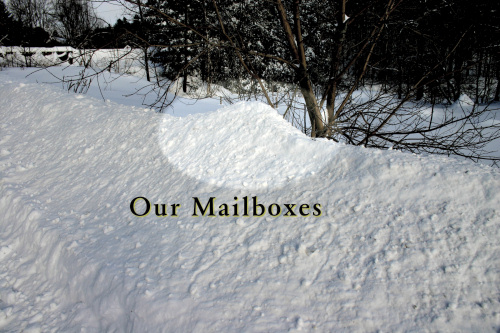 Mailboxes in snow