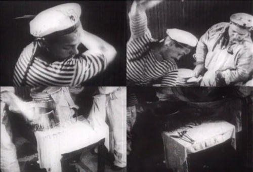 Smashing the plate from Battleship Potemkin