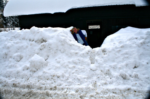 Snow walk in Northfield Falls